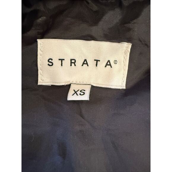 Strata Mens Extra Small Black Graphic Bomber Jacket - Picture 3 of 13